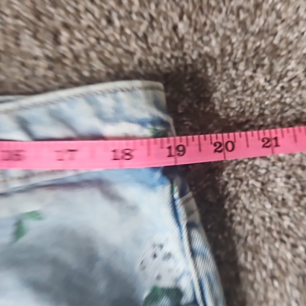 Wild Fable Blue Straight Leg Jeans with Floral Print - Picture 6 of 15